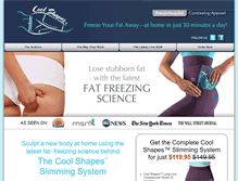 Tablet Screenshot of freezeawayfat.com